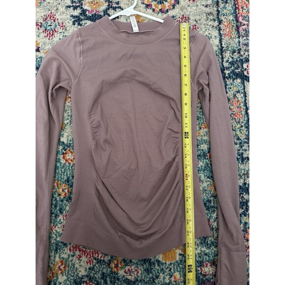 ATHLETA Foresthill Ascent Long Sleeve Crew Top Wool Blend Dusty Purple Size S - Picture 5 of 6